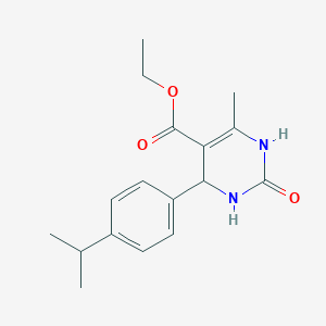 molecular formula C17H22N2O3 B391213 Ethyl 4-(4-isopropylphenyl)-6-methyl-2-oxo-1,2,3,4-tetrahydro-5-pyrimidinecarboxylate 