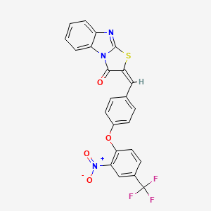 molecular formula C23H12F3N3O4S B3912134 2-{4-[2-nitro-4-(trifluoromethyl)phenoxy]benzylidene}[1,3]thiazolo[3,2-a]benzimidazol-3(2H)-one 