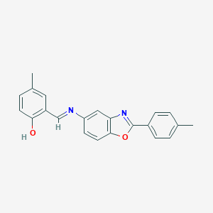 4-Methyl-2-({[2-(4-methylphenyl)-1,3-benzoxazol-5-yl]imino}methyl)phenol