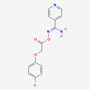 molecular formula C14H12BrN3O3 B3912144 N'-{[2-(4-bromophenoxy)acetyl]oxy}-4-pyridinecarboximidamide 
