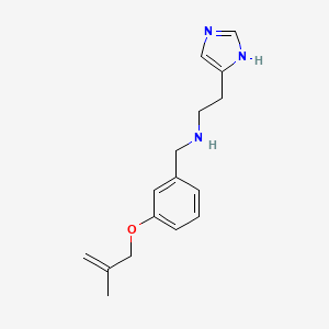 molecular formula C16H21N3O B3912175 2-(1H-imidazol-4-yl)-N-{3-[(2-methylprop-2-en-1-yl)oxy]benzyl}ethanamine 