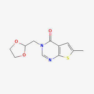 molecular formula C11H12N2O3S B3912181 3-(1,3-dioxolan-2-ylmethyl)-6-methylthieno[2,3-d]pyrimidin-4(3H)-one 