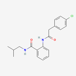 molecular formula C19H21ClN2O2 B3912189 2-{[(4-chlorophenyl)acetyl]amino}-N-isobutylbenzamide 
