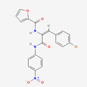 molecular formula C20H14BrN3O5 B3912198 N-(2-(4-bromophenyl)-1-{[(4-nitrophenyl)amino]carbonyl}vinyl)-2-furamide 