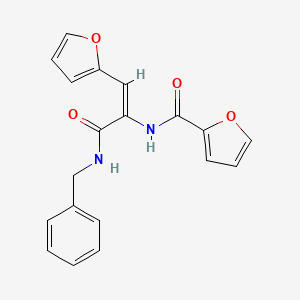 molecular formula C19H16N2O4 B3912238 N-[1-[(benzylamino)carbonyl]-2-(2-furyl)vinyl]-2-furamide 