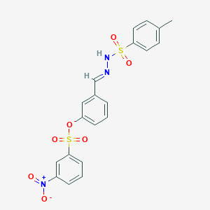 molecular formula C20H17N3O7S2 B3912240 3-{2-[(4-methylphenyl)sulfonyl]carbonohydrazonoyl}phenyl 3-nitrobenzenesulfonate 