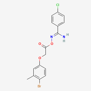 N'-{[(4-bromo-3-methylphenoxy)acetyl]oxy}-4-chlorobenzenecarboximidamide