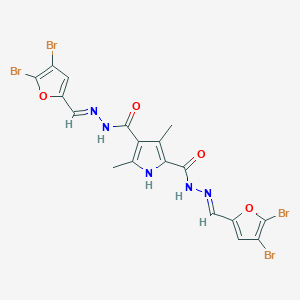 N'~2~,N'~4~-bis[(4,5-dibromo-2-furyl)methylene]-3,5-dimethyl-1H-pyrrole-2,4-dicarbohydrazide