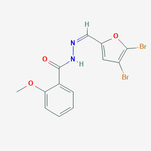 molecular formula C13H10Br2N2O3 B391226 N'-[(4,5-dibromo-2-furyl)methylene]-2-methoxybenzohydrazide 