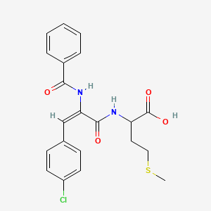 molecular formula C21H21ClN2O4S B3912270 N-[2-(benzoylamino)-3-(4-chlorophenyl)acryloyl]methionine 
