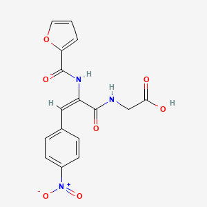 molecular formula C16H13N3O7 B3912278 N-[2-(2-furoylamino)-3-(4-nitrophenyl)acryloyl]glycine 
