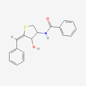 molecular formula C18H17NO2S B3912303 2,5-anhydro-4-(benzoylamino)-1,4-dideoxy-1-phenyl-2-thiopent-1-enitol 