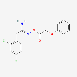 molecular formula C16H14Cl2N2O3 B3912315 2-(2,4-dichlorophenyl)-N'-[(phenoxyacetyl)oxy]ethanimidamide 