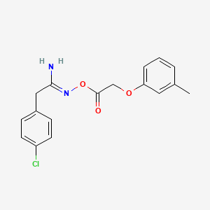 molecular formula C17H17ClN2O3 B3912327 2-(4-chlorophenyl)-N'-{[(3-methylphenoxy)acetyl]oxy}ethanimidamide CAS No. 6088-36-4