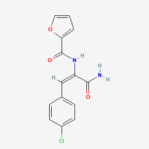 N-[1-(aminocarbonyl)-2-(4-chlorophenyl)vinyl]-2-furamide