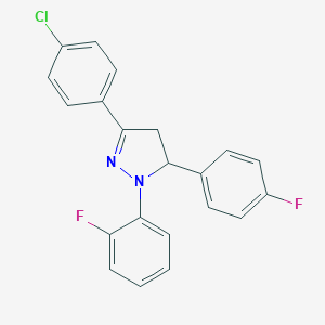 5-(4-Chlorophenyl)-2-(2-fluorophenyl)-3-(4-fluorophenyl)-3,4-dihydropyrazole