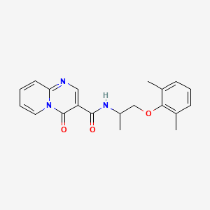 molecular formula C20H21N3O3 B3912378 N-[2-(2,6-dimethylphenoxy)-1-methylethyl]-4-oxo-4H-pyrido[1,2-a]pyrimidine-3-carboxamide 