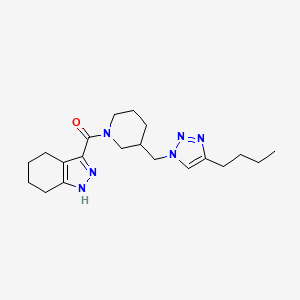 molecular formula C20H30N6O B3912408 3-({3-[(4-butyl-1H-1,2,3-triazol-1-yl)methyl]piperidin-1-yl}carbonyl)-4,5,6,7-tetrahydro-2H-indazole 