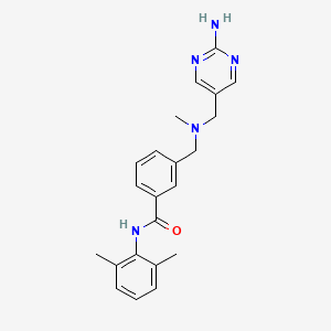 molecular formula C22H25N5O B3912423 3-{[[(2-aminopyrimidin-5-yl)methyl](methyl)amino]methyl}-N-(2,6-dimethylphenyl)benzamide 