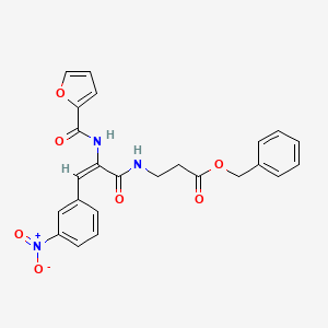 molecular formula C24H21N3O7 B3912451 benzyl N-[2-(2-furoylamino)-3-(3-nitrophenyl)acryloyl]-beta-alaninate 