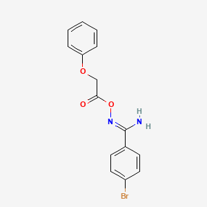 molecular formula C15H13BrN2O3 B3912471 4-bromo-N'-[(phenoxyacetyl)oxy]benzenecarboximidamide 