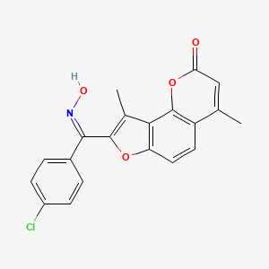 8-[(4-chlorophenyl)(hydroxyimino)methyl]-4,9-dimethyl-2H-furo[2,3-h]chromen-2-one