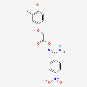 N'-{[(4-bromo-3-methylphenoxy)acetyl]oxy}-4-nitrobenzenecarboximidamide