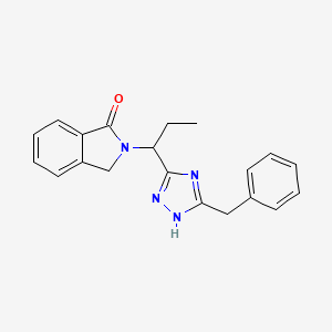 molecular formula C20H20N4O B3912504 2-[1-(3-benzyl-1H-1,2,4-triazol-5-yl)propyl]isoindolin-1-one 