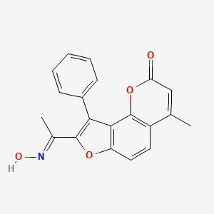 molecular formula C20H15NO4 B3912507 8-(N-hydroxyethanimidoyl)-4-methyl-9-phenyl-2H-furo[2,3-h]chromen-2-one 