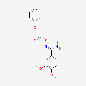 molecular formula C17H18N2O5 B3912510 3,4-dimethoxy-N'-[(phenoxyacetyl)oxy]benzenecarboximidamide 