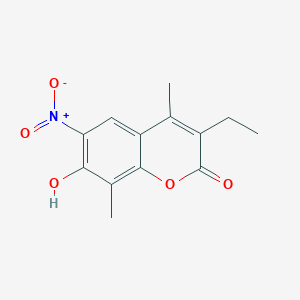 3-ethyl-7-hydroxy-4,8-dimethyl-6-nitro-2H-chromen-2-one