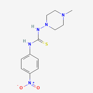 molecular formula C12H17N5O2S B3912545 N-(4-methyl-1-piperazinyl)-N'-(4-nitrophenyl)thiourea CAS No. 6092-07-5