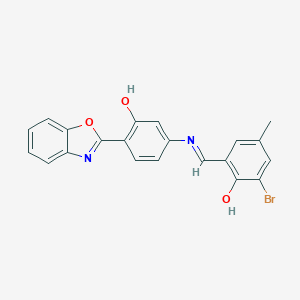 2-({[4-(1,3-Benzoxazol-2-yl)-3-hydroxyphenyl]imino}methyl)-6-bromo-4-methylphenol