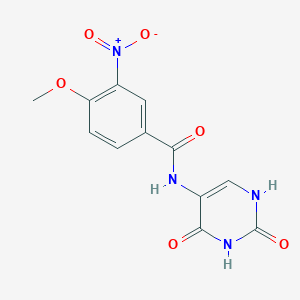 molecular formula C12H10N4O6 B3912579 N-(2,4-dioxo-1,2,3,4-tetrahydro-5-pyrimidinyl)-4-methoxy-3-nitrobenzamide 