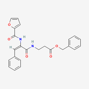 molecular formula C24H22N2O5 B3912597 benzyl N-[2-(2-furoylamino)-3-phenylacryloyl]-beta-alaninate 