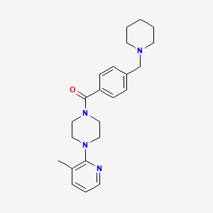 molecular formula C23H30N4O B3912615 1-(3-methylpyridin-2-yl)-4-[4-(piperidin-1-ylmethyl)benzoyl]piperazine 