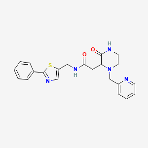 2-[3-oxo-1-(2-pyridinylmethyl)-2-piperazinyl]-N-[(2-phenyl-1,3-thiazol-5-yl)methyl]acetamide