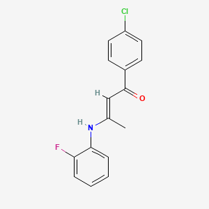 (E)-1-(4-chlorophenyl)-3-(2-fluoroanilino)but-2-en-1-one