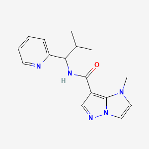 1-methyl-N-(2-methyl-1-pyridin-2-ylpropyl)-1H-imidazo[1,2-b]pyrazole-7-carboxamide