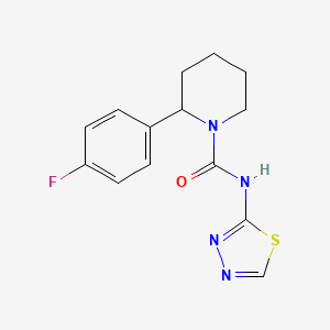 2-(4-fluorophenyl)-N-1,3,4-thiadiazol-2-ylpiperidine-1-carboxamide