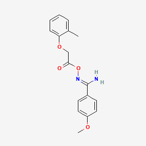 molecular formula C17H18N2O4 B3912640 4-methoxy-N'-{[(2-methylphenoxy)acetyl]oxy}benzenecarboximidamide 