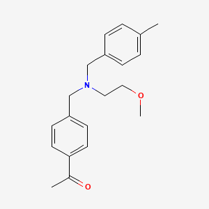 1-(4-{[(2-methoxyethyl)(4-methylbenzyl)amino]methyl}phenyl)ethanone