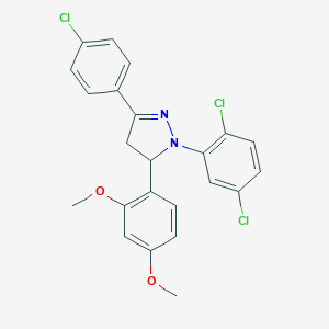 3-(4-chlorophenyl)-1-(2,5-dichlorophenyl)-5-(2,4-dimethoxyphenyl)-4,5-dihydro-1H-pyrazole