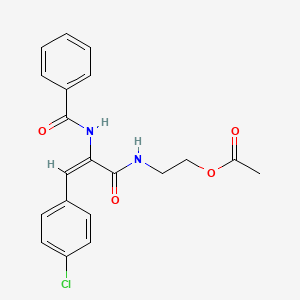 2-{[2-(benzoylamino)-3-(4-chlorophenyl)acryloyl]amino}ethyl acetate