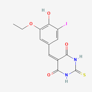 5-(3-ethoxy-4-hydroxy-5-iodobenzylidene)-2-thioxodihydro-4,6(1H,5H)-pyrimidinedione