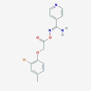 N'-{[2-(2-bromo-4-methylphenoxy)acetyl]oxy}-4-pyridinecarboximidamide