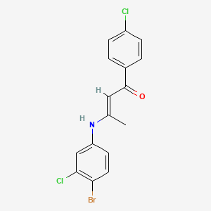 3-[(4-bromo-3-chlorophenyl)amino]-1-(4-chlorophenyl)-2-buten-1-one