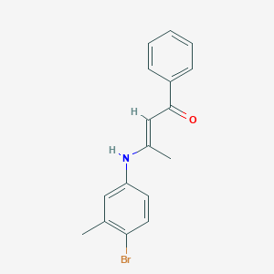 3-[(4-bromo-3-methylphenyl)amino]-1-phenyl-2-buten-1-one