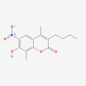 3-butyl-7-hydroxy-4,8-dimethyl-6-nitro-2H-chromen-2-one