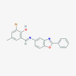 2-Bromo-4-methyl-6-{[(2-phenyl-1,3-benzoxazol-5-yl)imino]methyl}phenol